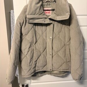 Levi’s Corduroy Quilted Puffer Jacket - Sage Green